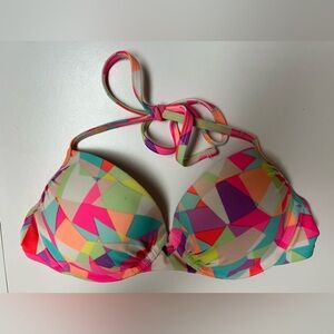 Xhilaration Colorful Geometric Bikini Top SizeM